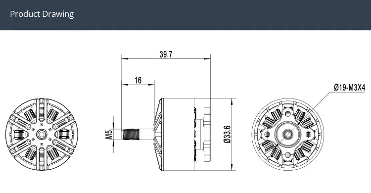 MAD BSC2810 Brushless Motor, Brushless motor specifications from MAD Components, suitable for vehicles and remote control toys.