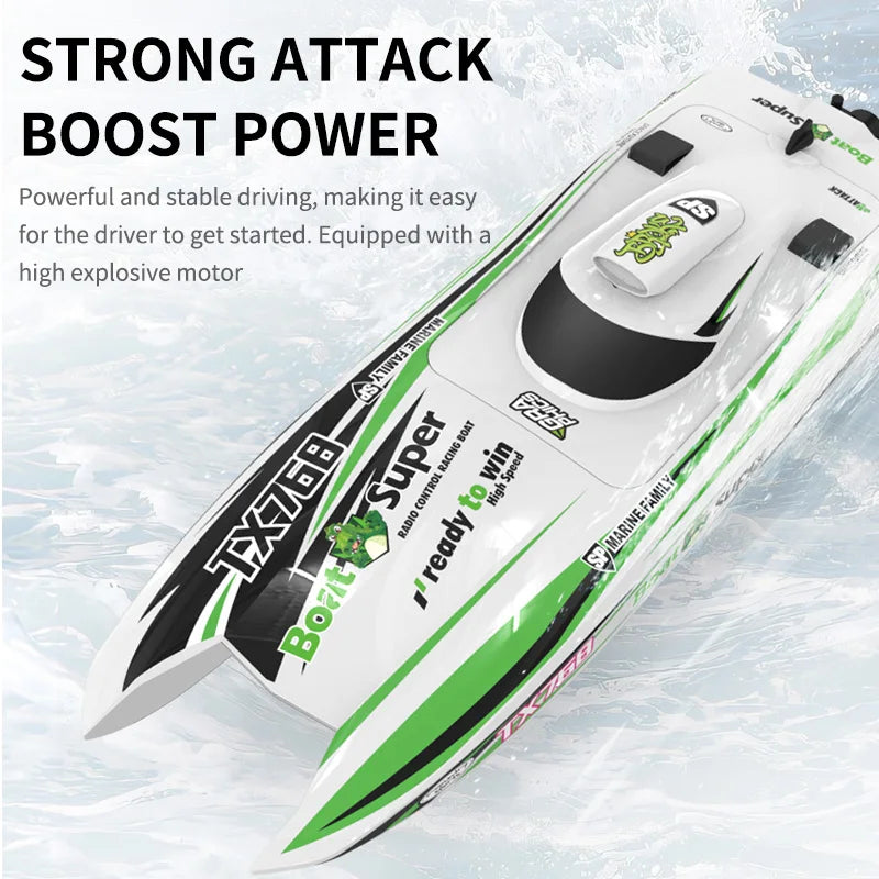 TX768 RC Boat 2.4G Brushless Jet Speedboat, 30 km/H, Water‑Cooled, 2212 Motor, ≥250 m Range, Ready‑to‑Go