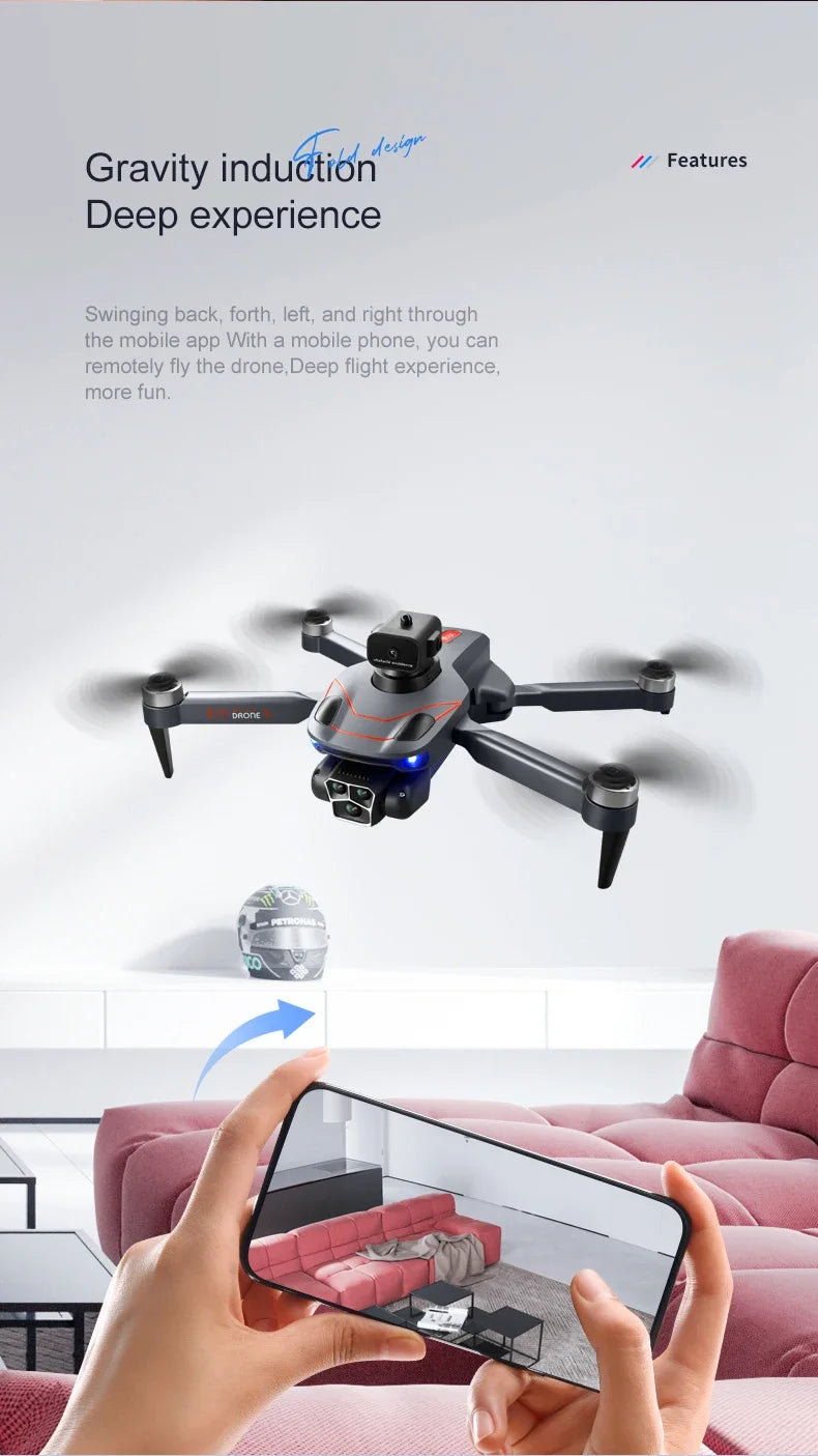 S115 Drone - 8K Professinal With Three Camera Wide Angle Optical Flow Localization Four-way Obstacle Avoidance Quadcopter 16 S115 Drone, aeslgr gravity induction features deep experience swing