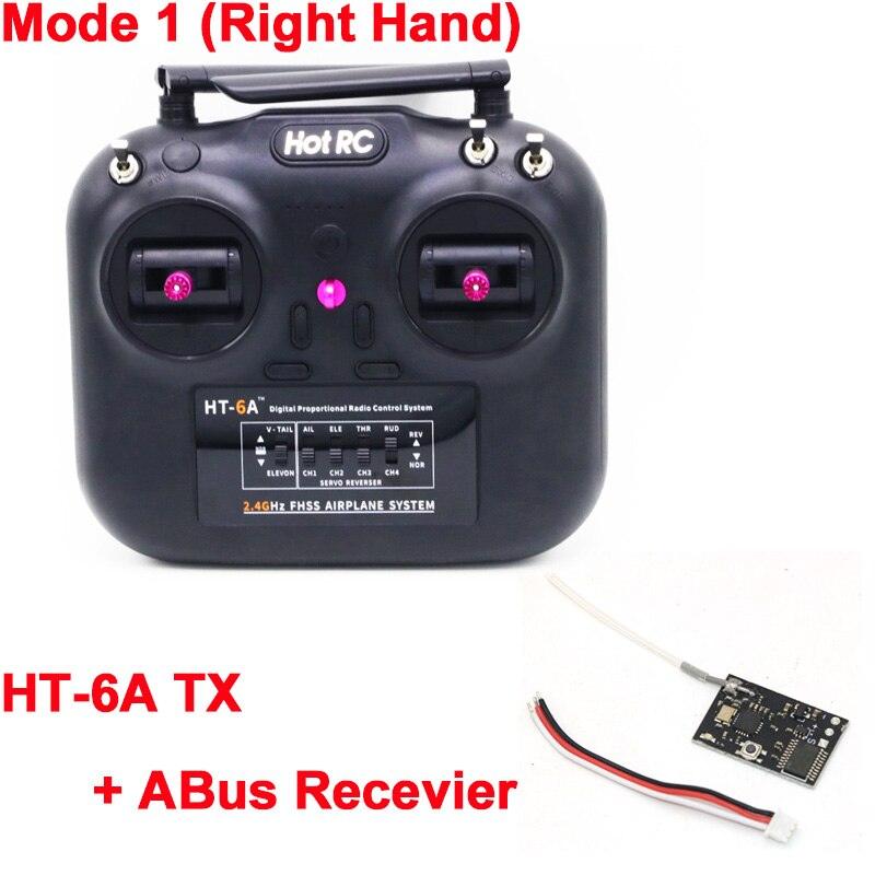 Hotrc HT-6A 2.4G 6CH/KT6A 2.4Ghz 6ch 4ch RC Transmitter FHSS &amp; 6CH Receiver with Box for FPV Drone Rc Airplane Rc Car Rc Boat - RCDrone