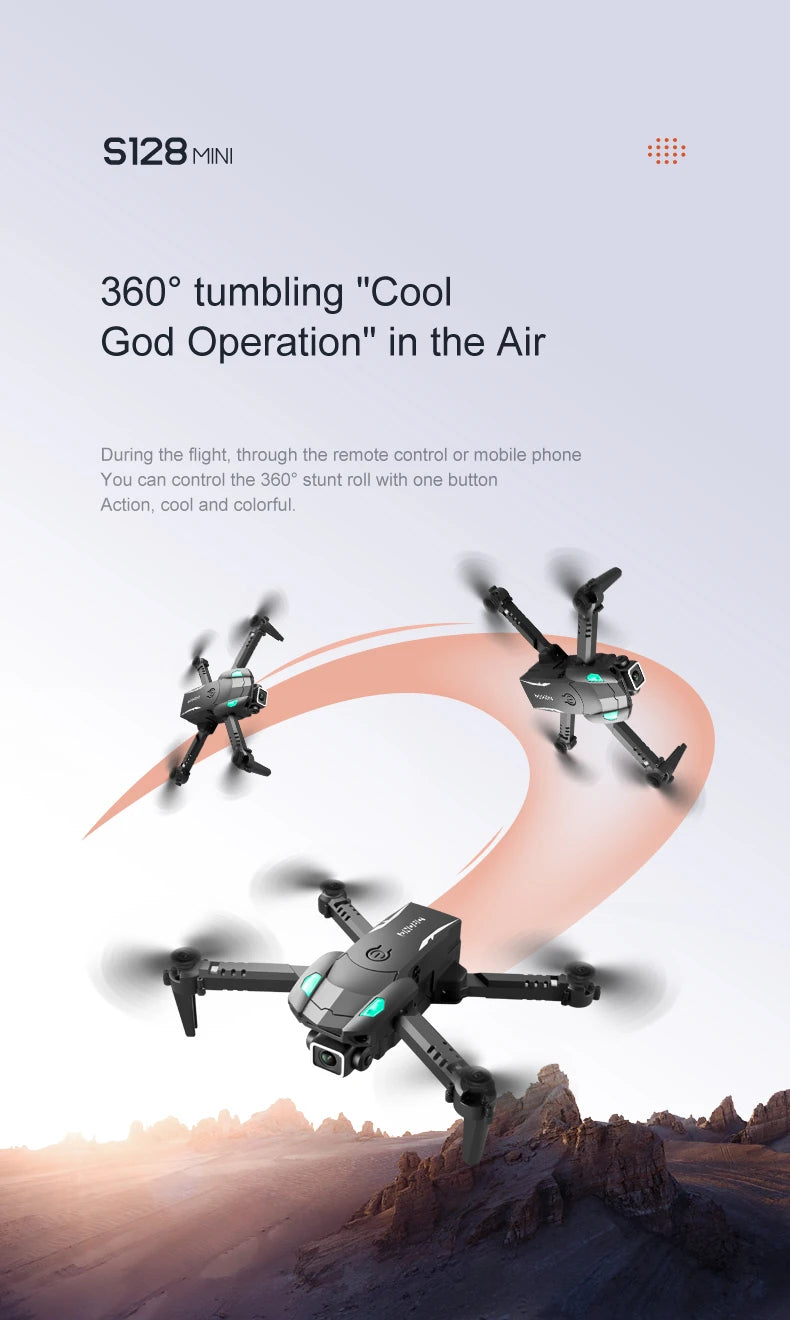 KBDFA S128 Mini Drone, s128mini 3609 tumbling "cool god operation
