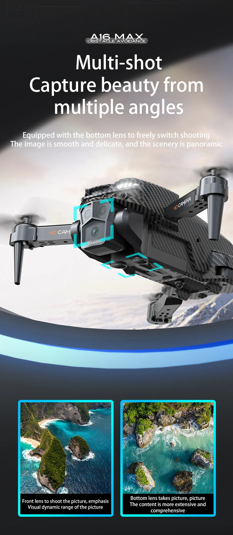 A16 MAX Drone - 4K Profesional GPS FPV Dual HD Camera Drones With Brushless Motor 5G WiFi RC Quadcopter Toys VS SG108 Pro KF102 14 A16 MAX Drone, obst bi65 nobake multi-shot capture beauty from multiple