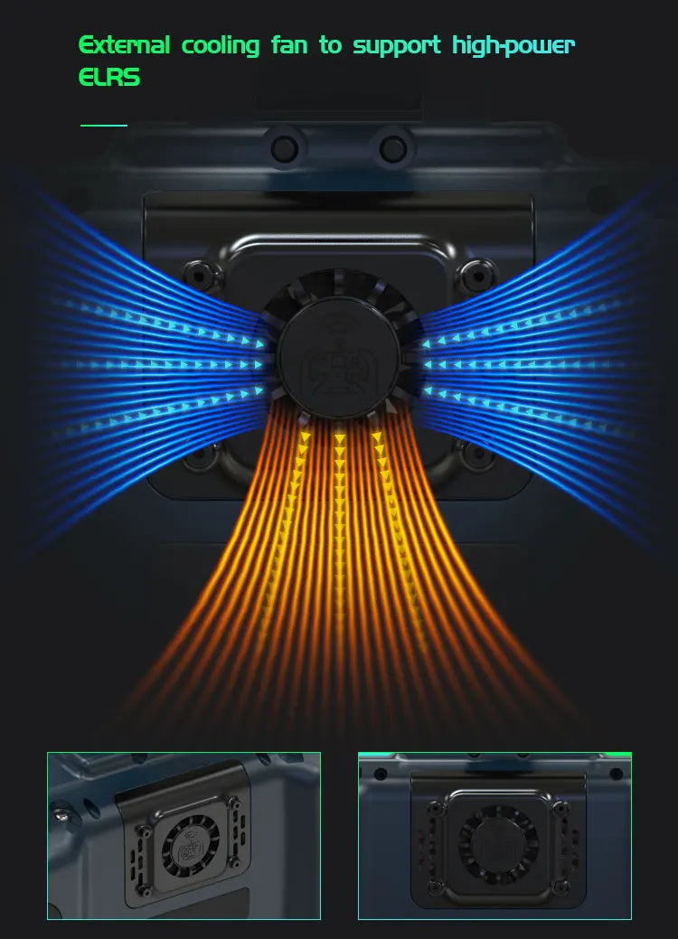 Jumper T20S T20 V2 - 2.4G 915MHz 1W RDC90 HALL VS-M Full Size Radio Remote Control Edgetx ELRS 10 Jumper T20S T20 V2, external cooling fan to support high-pouer elR