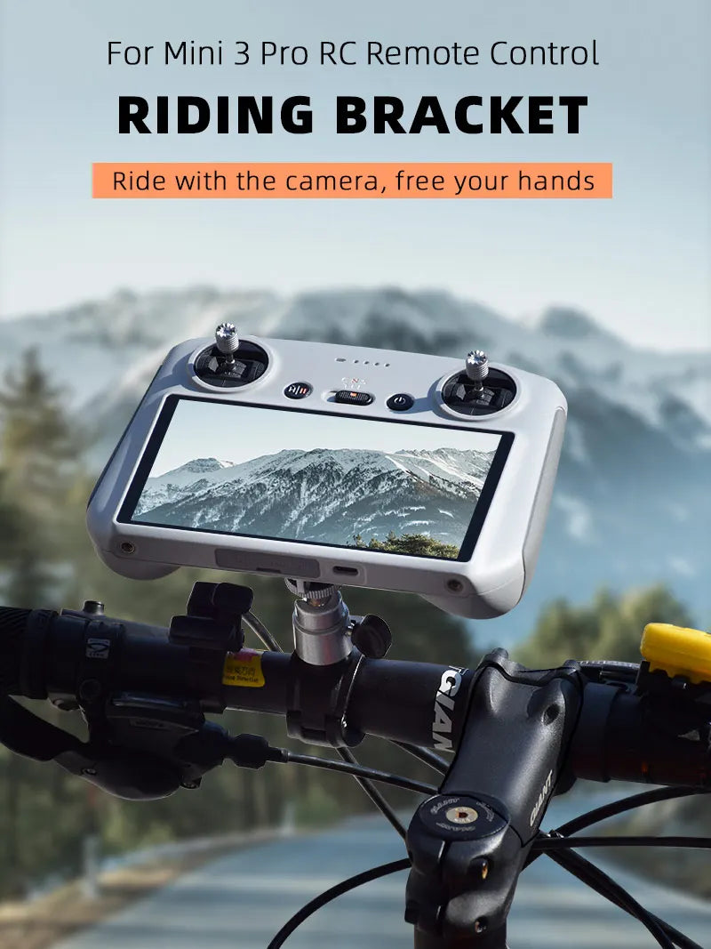 Bicycle Bracket Holder Clip For DJI Mini 3 Pro Remote Controller Monitor Clamp Fixation Stand for DJI RC Drone Accessories 8 Free your hands for Mini 3 Pro RC Remote Control RIDING BRACKET Ride with