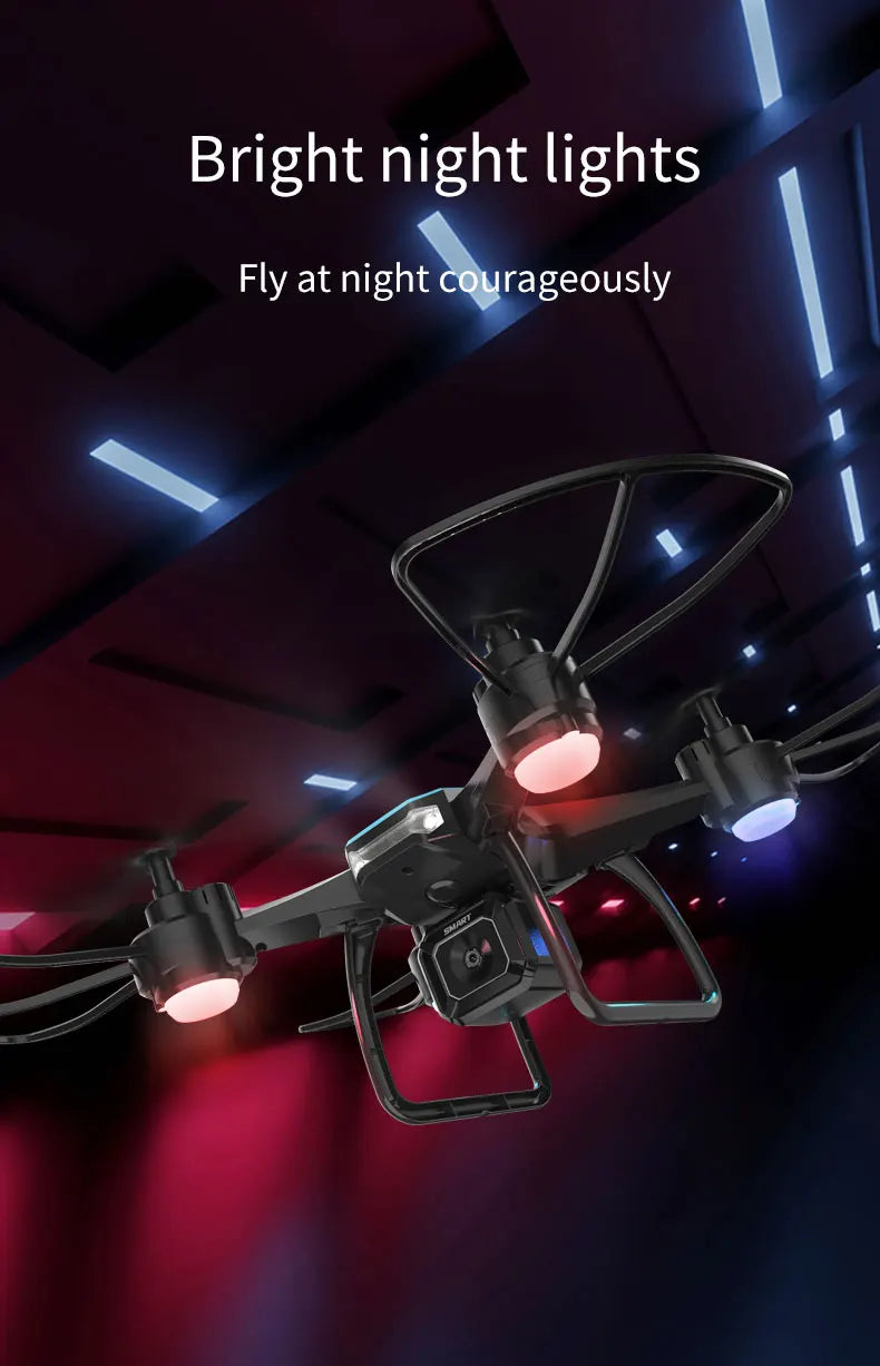 JJRC H108 DIY Assembly RC Drone - 360 Degree Flip Kids Photography Remote Control Aircraft with 4K Dual Camera Quadcopter Toy 28 bright night lights fly at night courageous