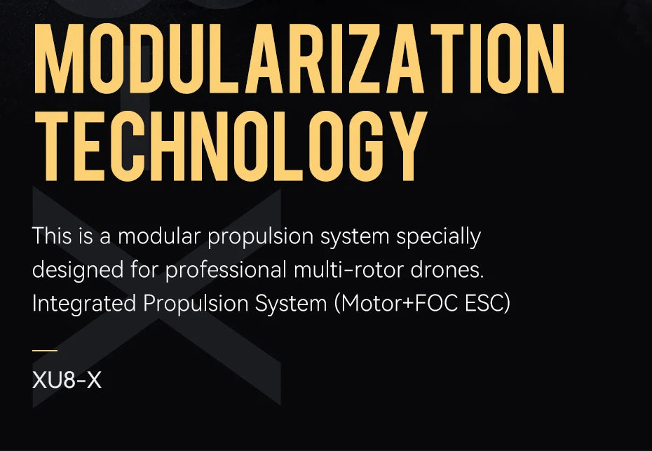 T-MOTOR, XU8-X is a modular propulsion system specially designed for professional multi-