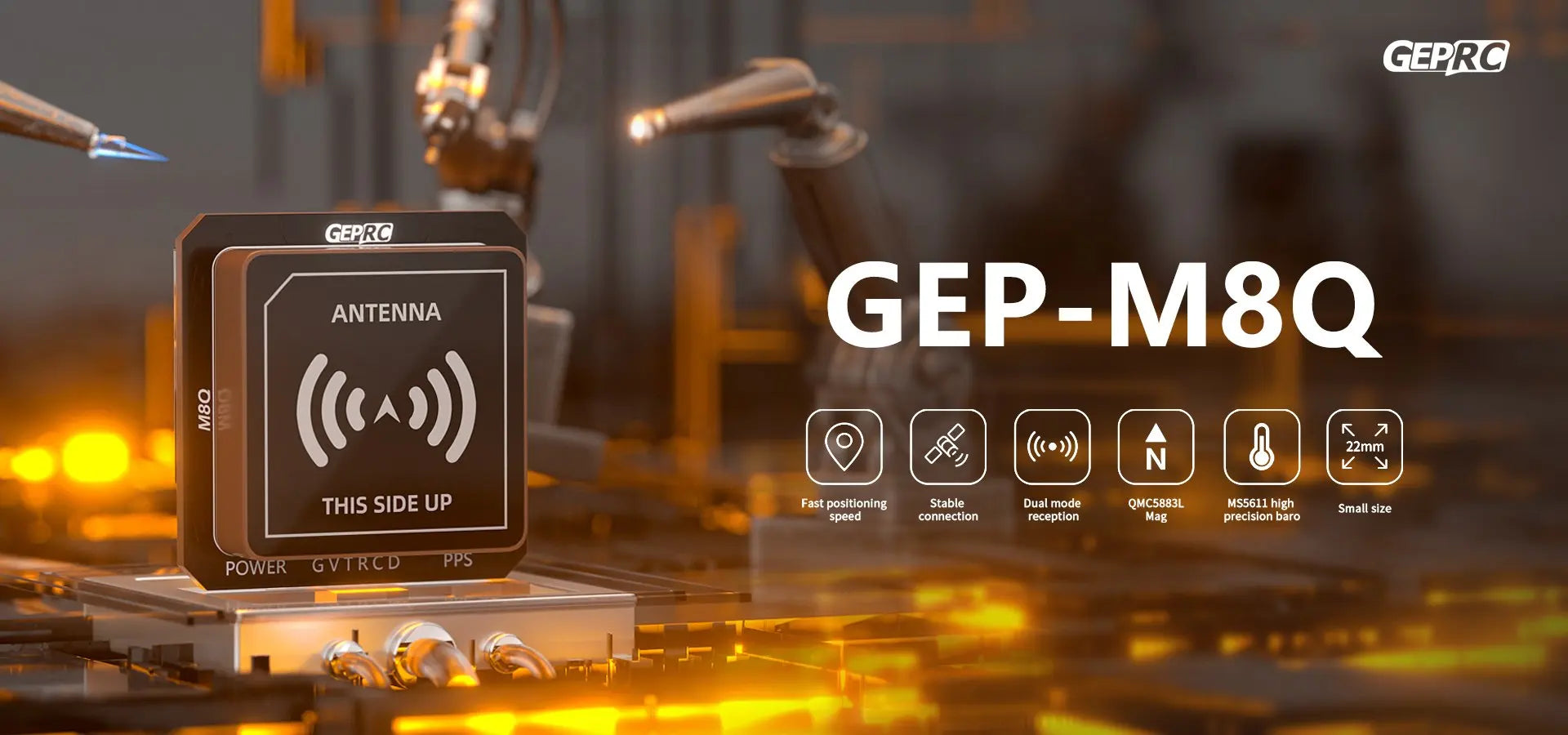 GEPRC GEP-M8Q GPS, GEPRC GEPRO ANTENNA GEP-M8Q g R