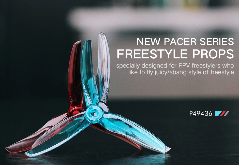 T-motor P49436 Props - 2pairs/bag Propeller, PACER SERIES FREESTYLE PROPS specially designed for FPV free