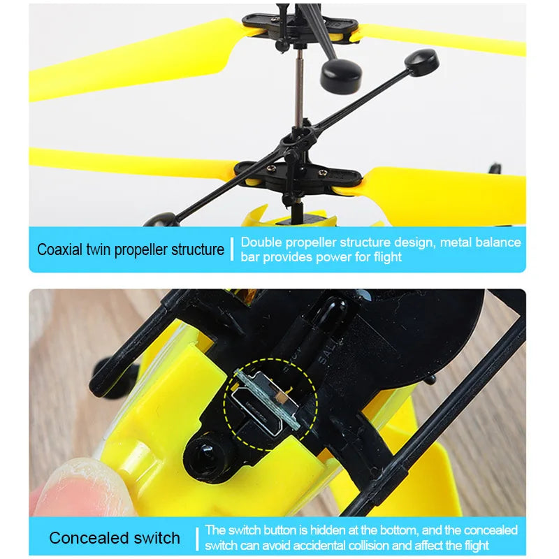 DW2137 Rc Helicopter, switch button is hidden at tne bottom; and the concealed switch switch can avoid accidental