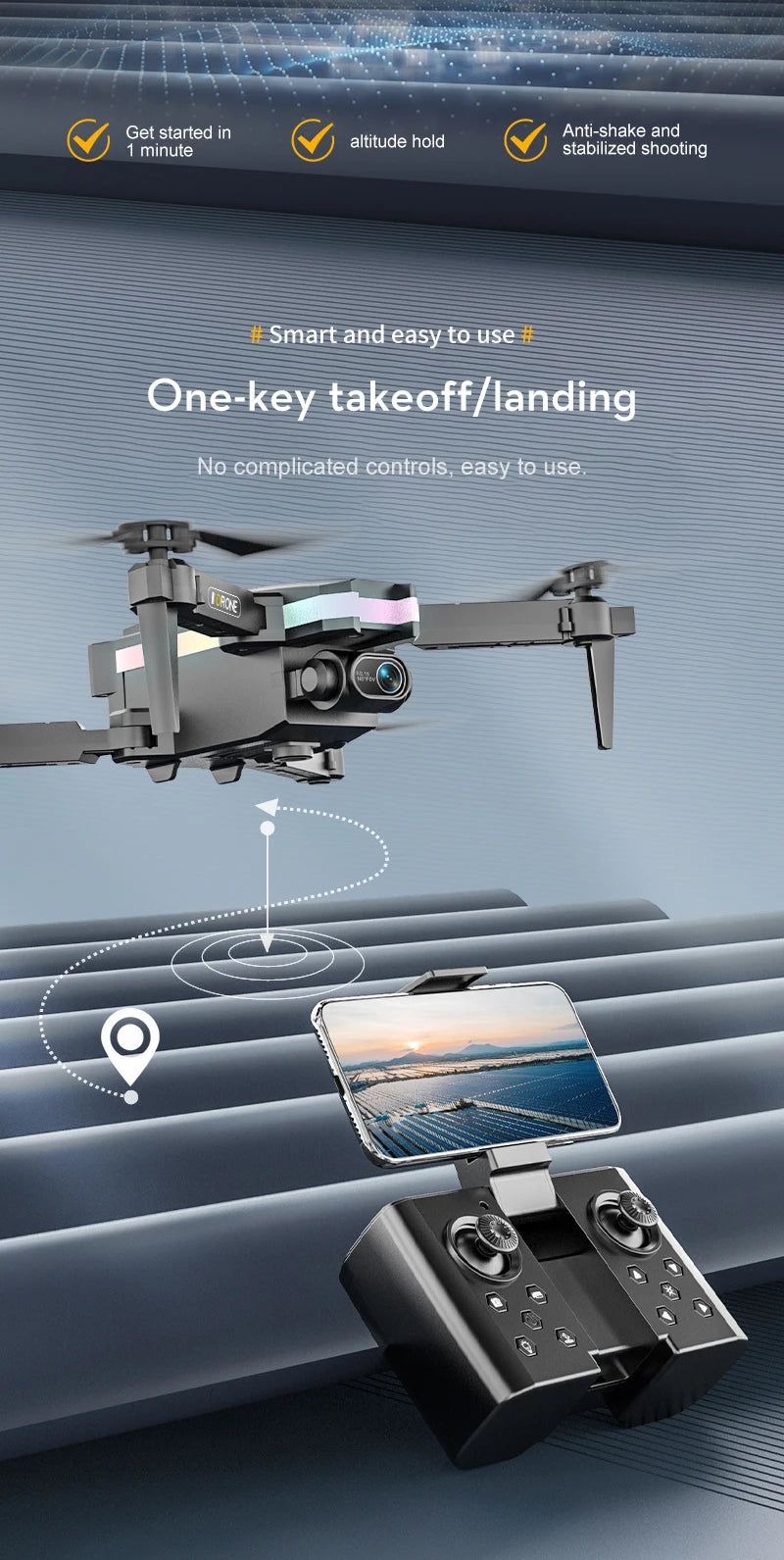 XT8 RC Mini Drone - 2024 New 4K Dual HD Camera Video Shooting Led Drone Quadcopter with FPV One-Key Return Toys for Kids Gift 31 XT8 RC Mini Drone, get started in anti-shake and minute altitude hold stabilized shooting