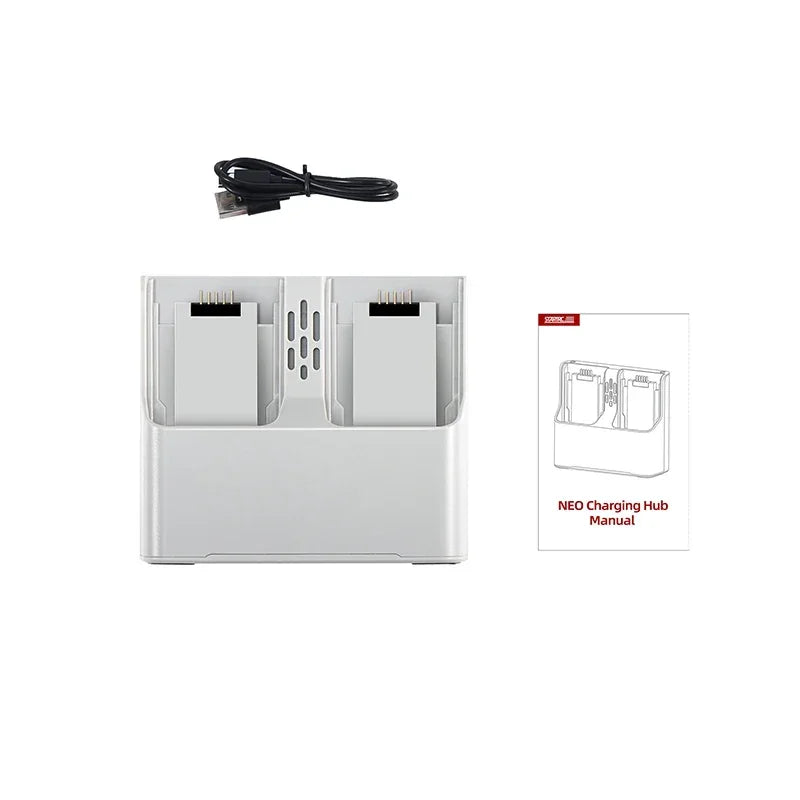 STARTRC StartRC Two-Ways Battery Charger Hub for DJI Neo, 45W Dual Battery Charger, Type‑C Fast Charging, Storage Mode