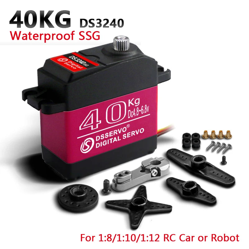 DSServo DS3240 40Kg Waterproof Servo -  High Speed servo Pro Metal Gear Digital Servo RC Baja Servo For 1/8 1/10 Scale RC Cars
