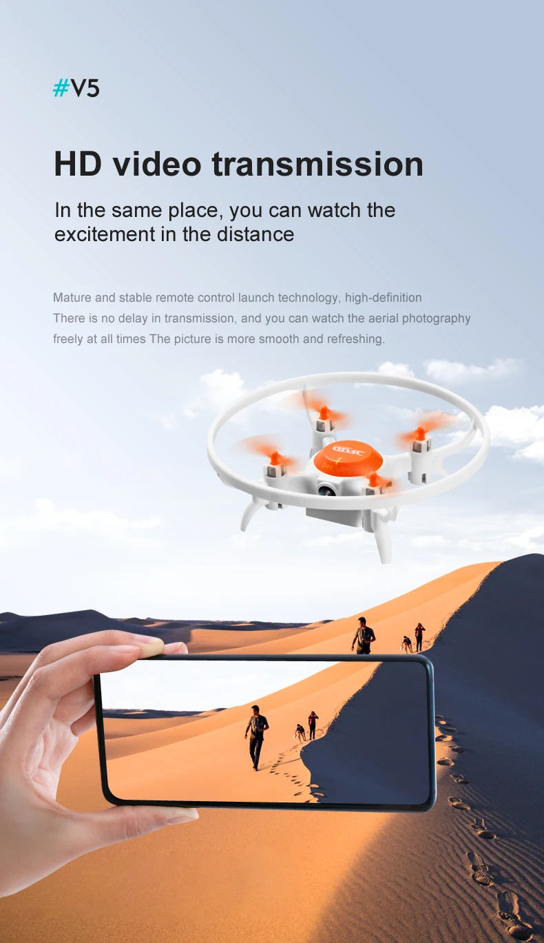 4DRC V5 Mini Drone, #v5 hd video transmission in the same place, you