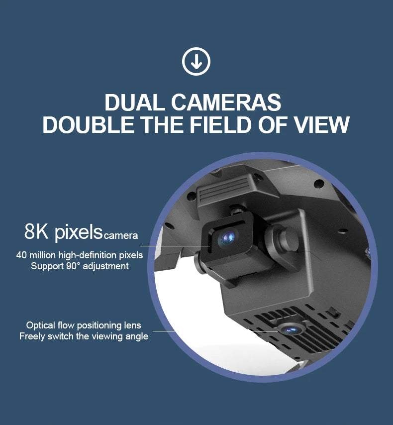 P5 Pro Drone, dual cameras double the field of view 8k pixelscamera_ 40