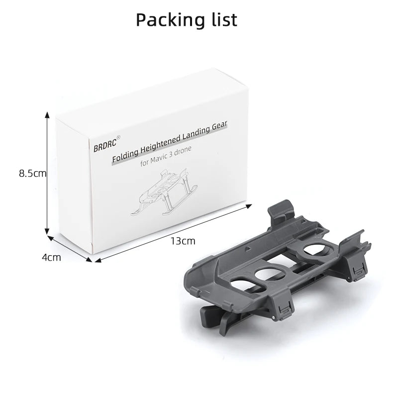 Landing Gear for DJI Mavic 3/3 Classic Drone - Height Extender Support Leg Gimbal Camera Protector Leg Mavic 3 Accessories 26 Landing Gear for DJI Mavic 3/3 Classic Drone, Packing list for 8.Scml 13cm 4cm Gear Landing Height