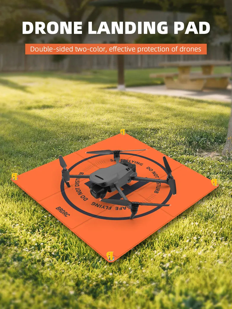 Foldable Landing Pad for DJI Mavic 3 AIR 2/2S/2/3/Holy Stone/SJRC Drone Parking Apron Pad Mat Drone Accessories 65CM*65CM 8 DRONE LANDING PAD Double-sided, effective protection of drones .