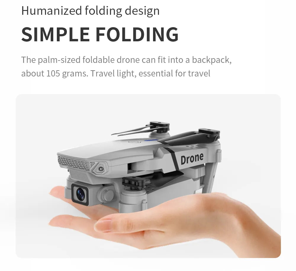 2024 NEW Drone, foldable drone can fit into backpack; about 105 grams travel light