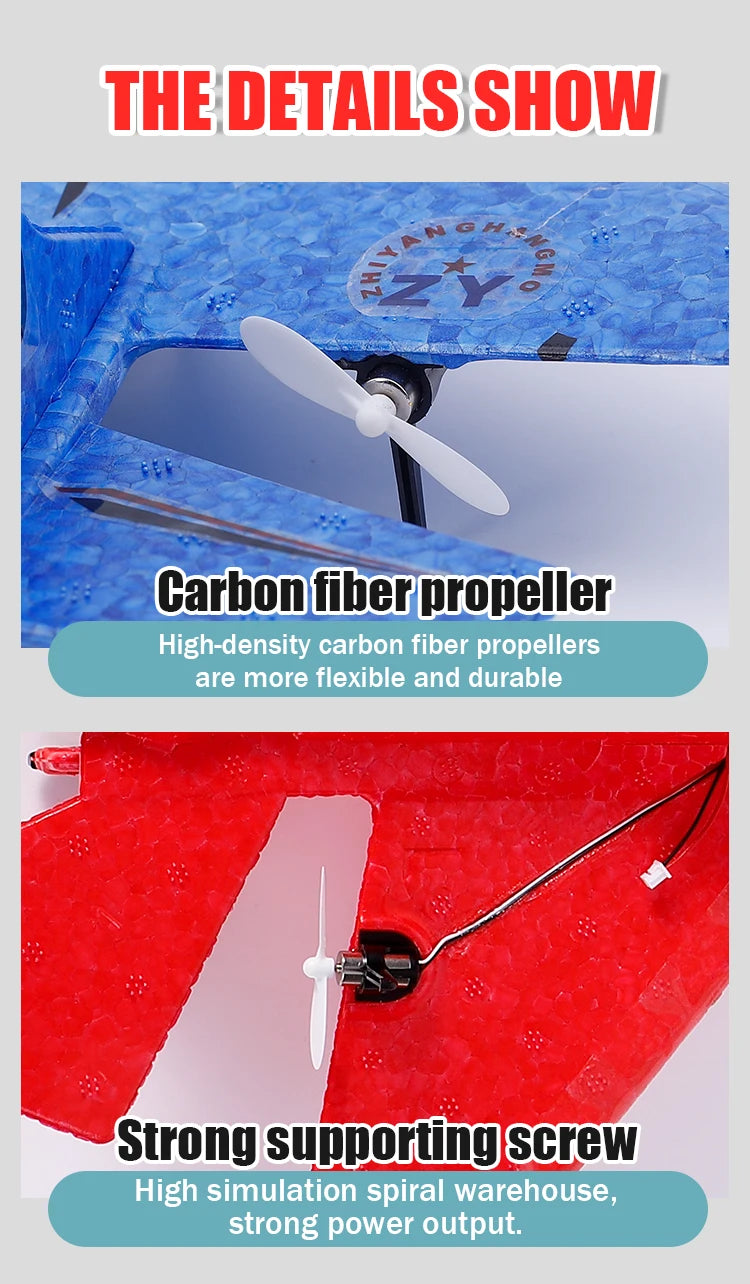 New RC Plane Glider Airplane, DETAILS SHOW IY Carbonfiberpropeller High-density carbon fiber