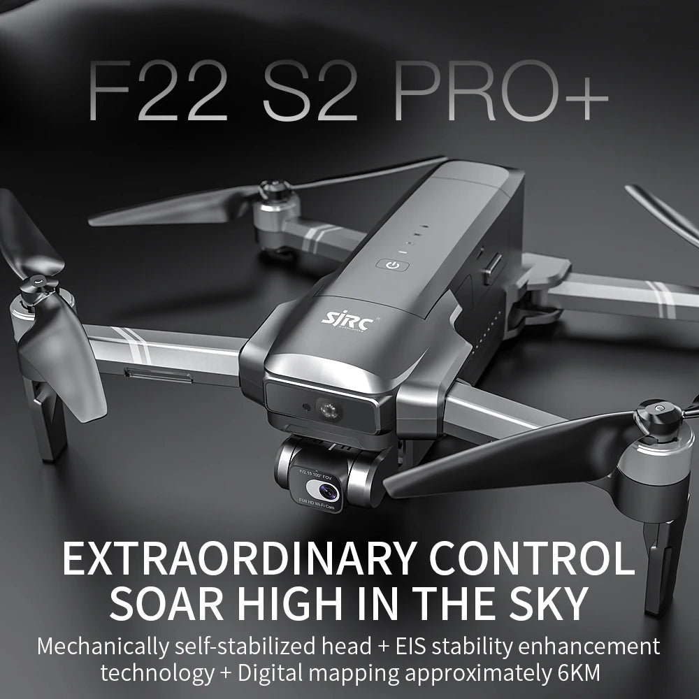 SJRC F22 S2 Pro + Drone, Controlled flight and long-range navigation features for advanced aerial experiences.