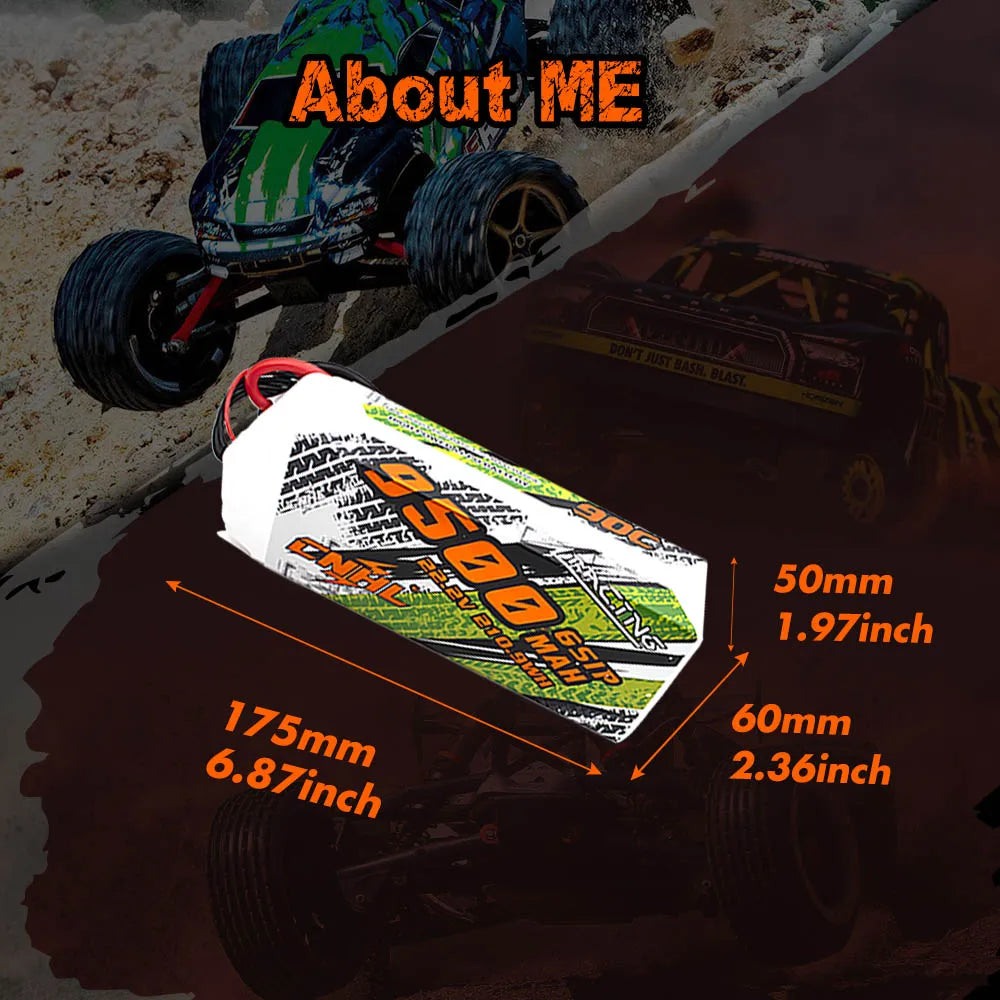 CNHL Lipo 6S 22.2V 9500mAh Battery For FPV Drone, EEvizIn 0 0 175mm 6.87inch 60mm 2.36inch