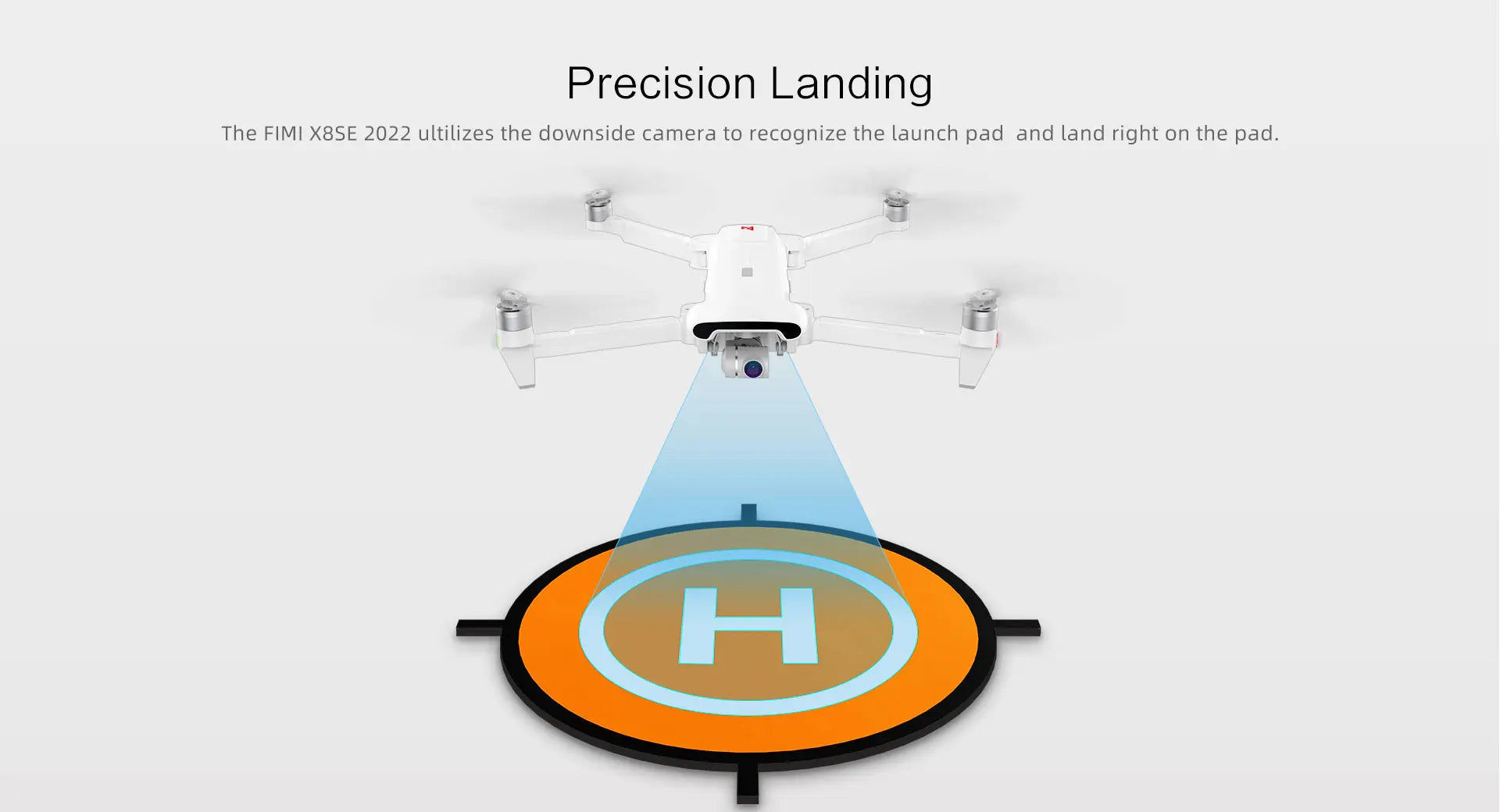 FIMI x8se 2022 V2 Camera Drone, FIMI X8SE 2022 ultilizes the downside camera to