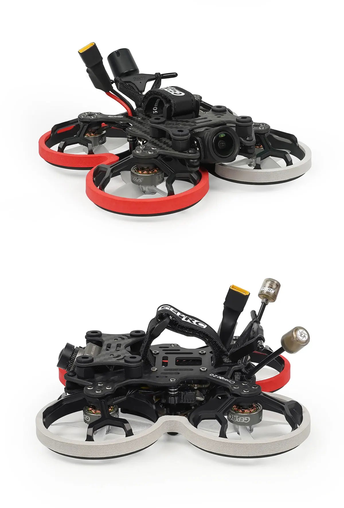 GEPRC Cinelog20 HD, mount a shock-absorbing gimbal under the independent FPV camera .