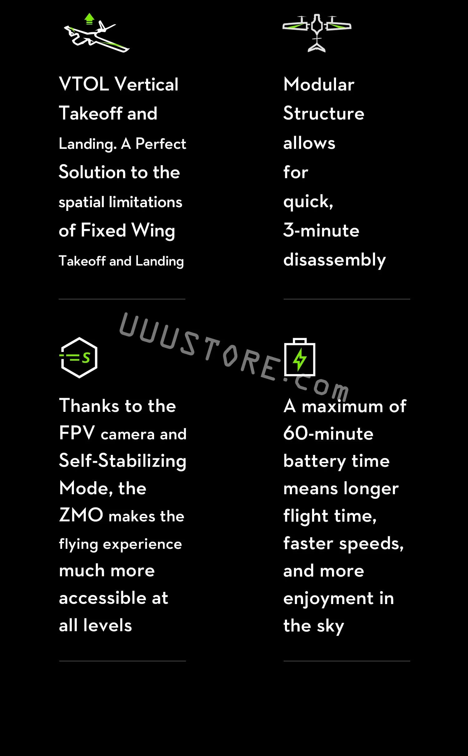 OMPHOBBY ZMO VTOL RC AirPlane - HD Transmission One Key Return 60mins Flight Time For DJI Goggles and Remote Control Fixed Wing Aircraft RC Plane 10 OMPHOBBY ZMO VTOL RC AirPlane , VTOL Vertical Modular Takeoff and Structure Landing: A Perfect allows Solution to the