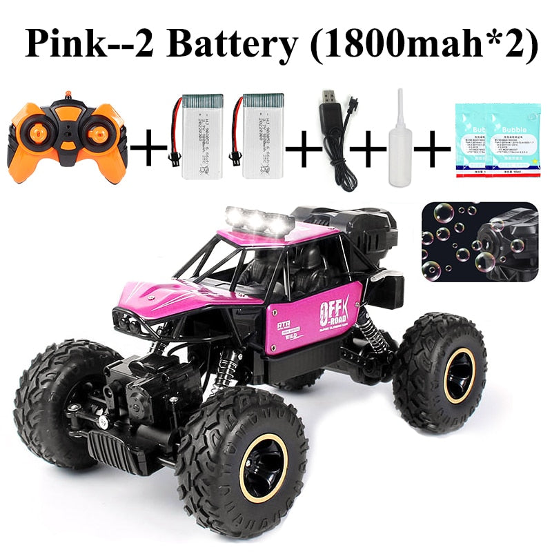 Paisible 4WD RC Car, Pink--2 Battery (1800mah*2) FW QeeL