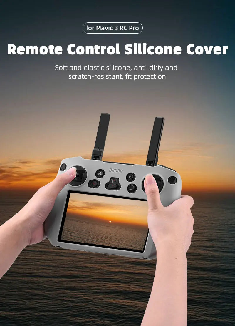 Silicone Case for DJI Mavic 3 Remote Controller, BRDRC Pro Remote Control Silicone Cover Soft and elastic silicone, anti-dirty