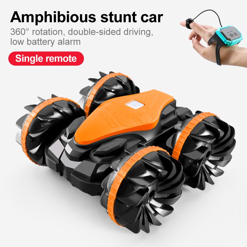 2.4G Amphibious Stunt, Amphibious stunt car 3609 rotation; double-sided driving, 6o low battery