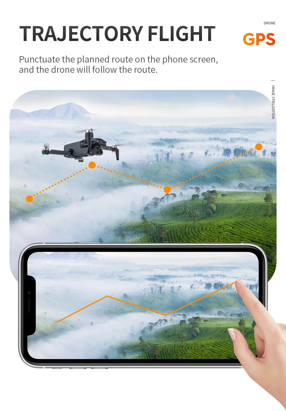 WYFA X3 Drone - GPS 6K HD EIS OAS Dual Camera Profesional Brushless Rc Anti-Shake Photography Foldable obstacle Drones For Gift Toy Professional Camera Drone 22 WYFA X3 Drone, DRONE TRAJECTORY FLIGHT GPS Punctuate the planned