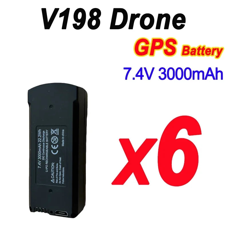 V198 Drone Battery 7.4V 3000mAh