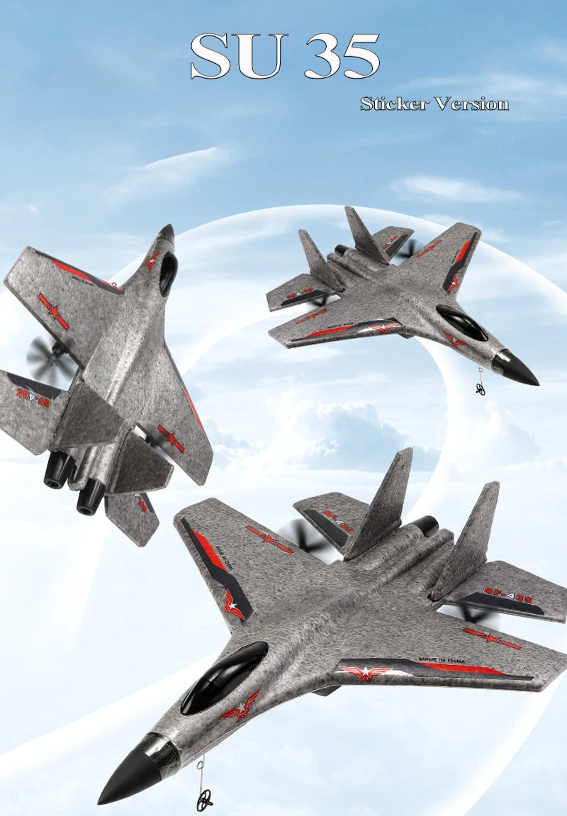 RC Foam Aircraft SU-35 Plane, aircraft uses ultra-tough EPP special foam material, which is flexible and resistant to fall