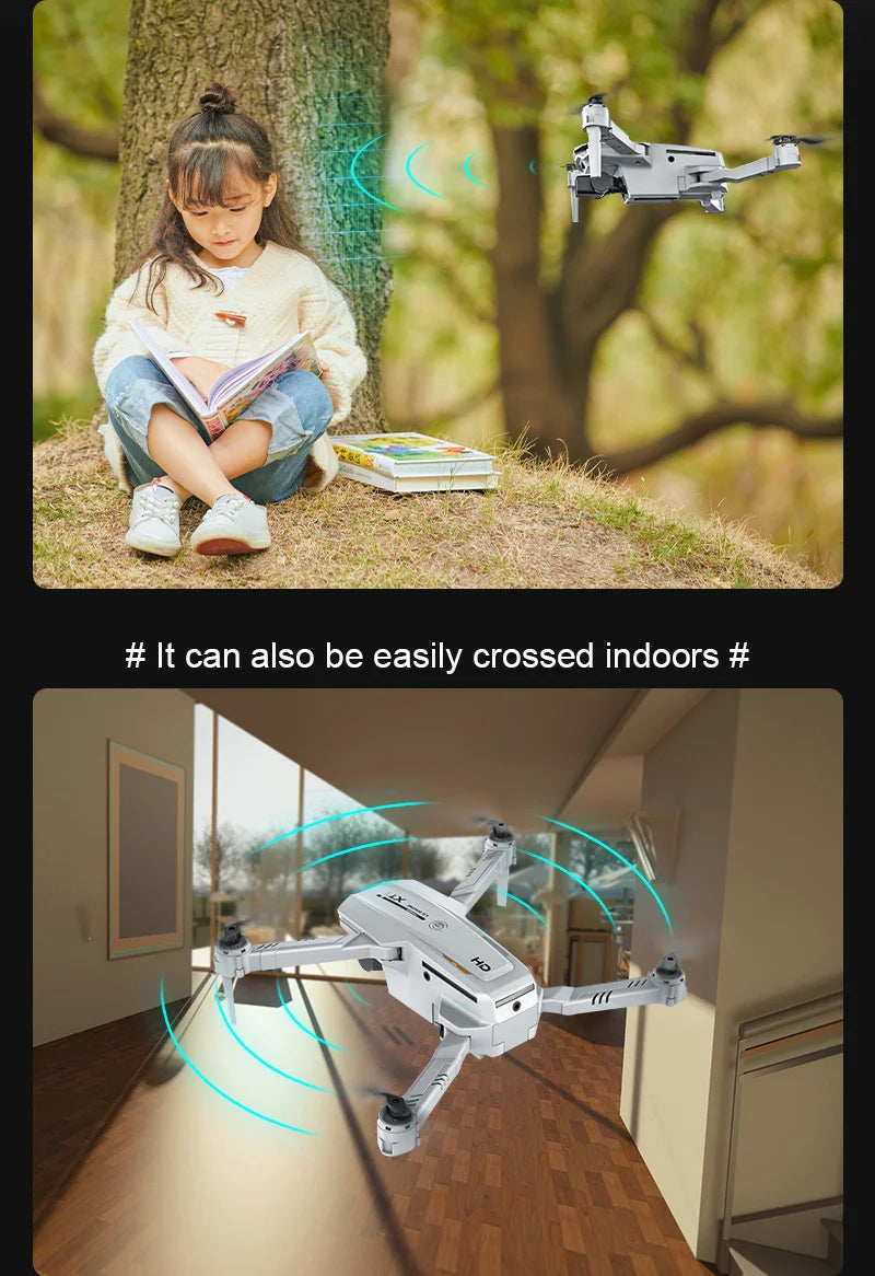 XT1 Drone - 2024 New 4K HD Camera FPV WIFI 3-way Obstacle Avoidance Foldable Quadcopter RC Helicopter For Kid Gift 15 XT1 Drone, #it can also be easily crossed indoors