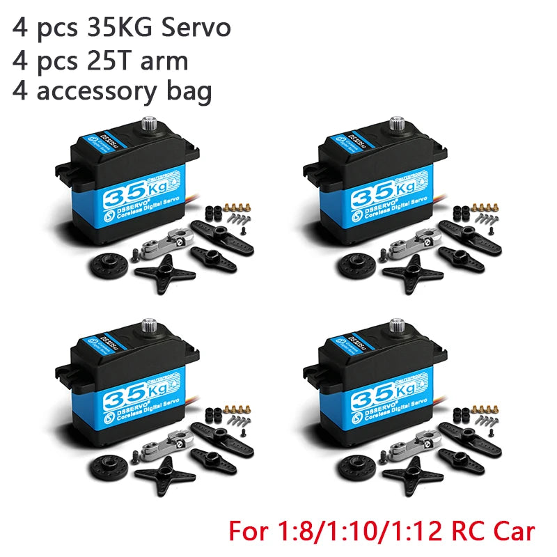 4X Coreless servo, Servo 4 pcs 2ST arm 4 accessory bag For 1.8/1: