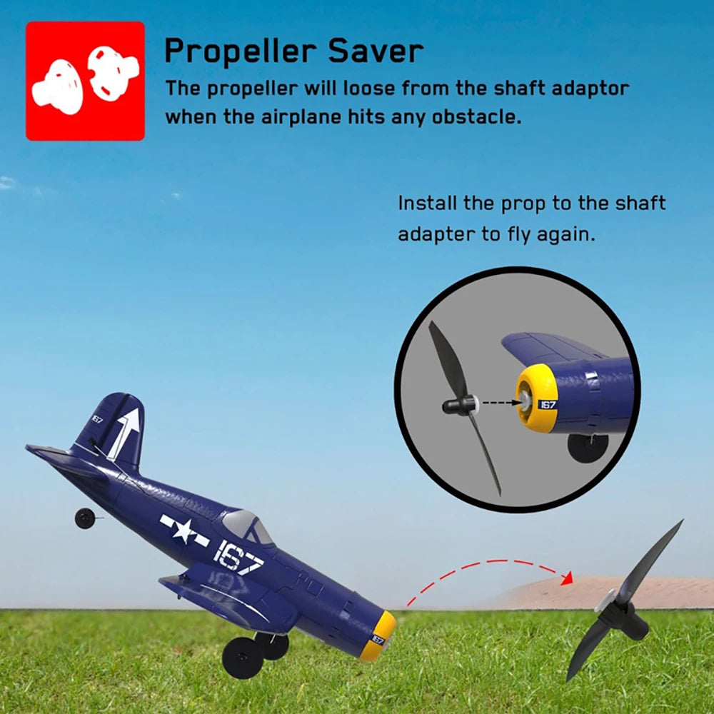 2/4PCs 5.2inch Propeller, Propeller Saver The propeller will loose from the shaft adapter when the airplane hits any