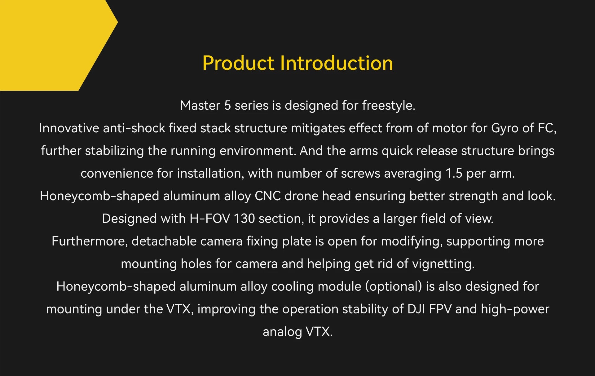 Honeycomb-shaped aluminum alloy CNC drone head ensuring better strength and look . det