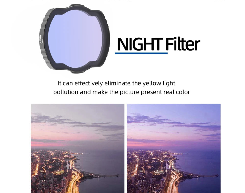 New Filter, NIGHT Filter can effectively eliminate the yellow light pollution and make the picture present real color