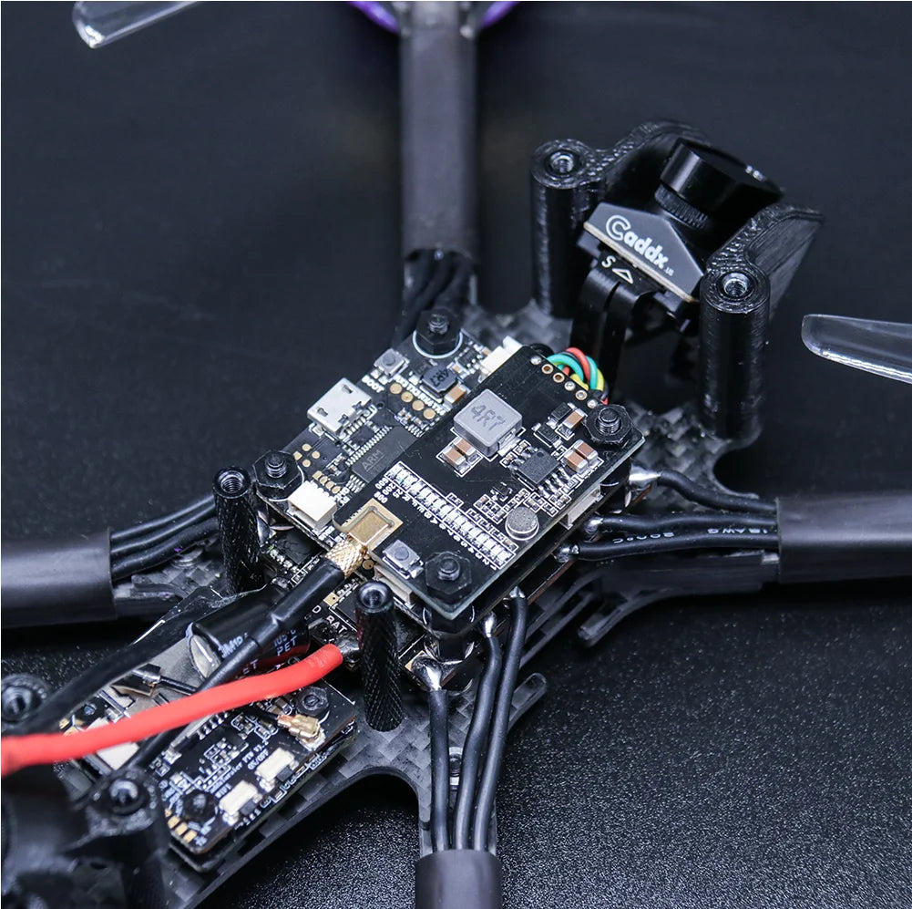 TCMMRC LAL5.1 Drone, it has an LED programming signal output port, and can adjust the strip color and flashing mode