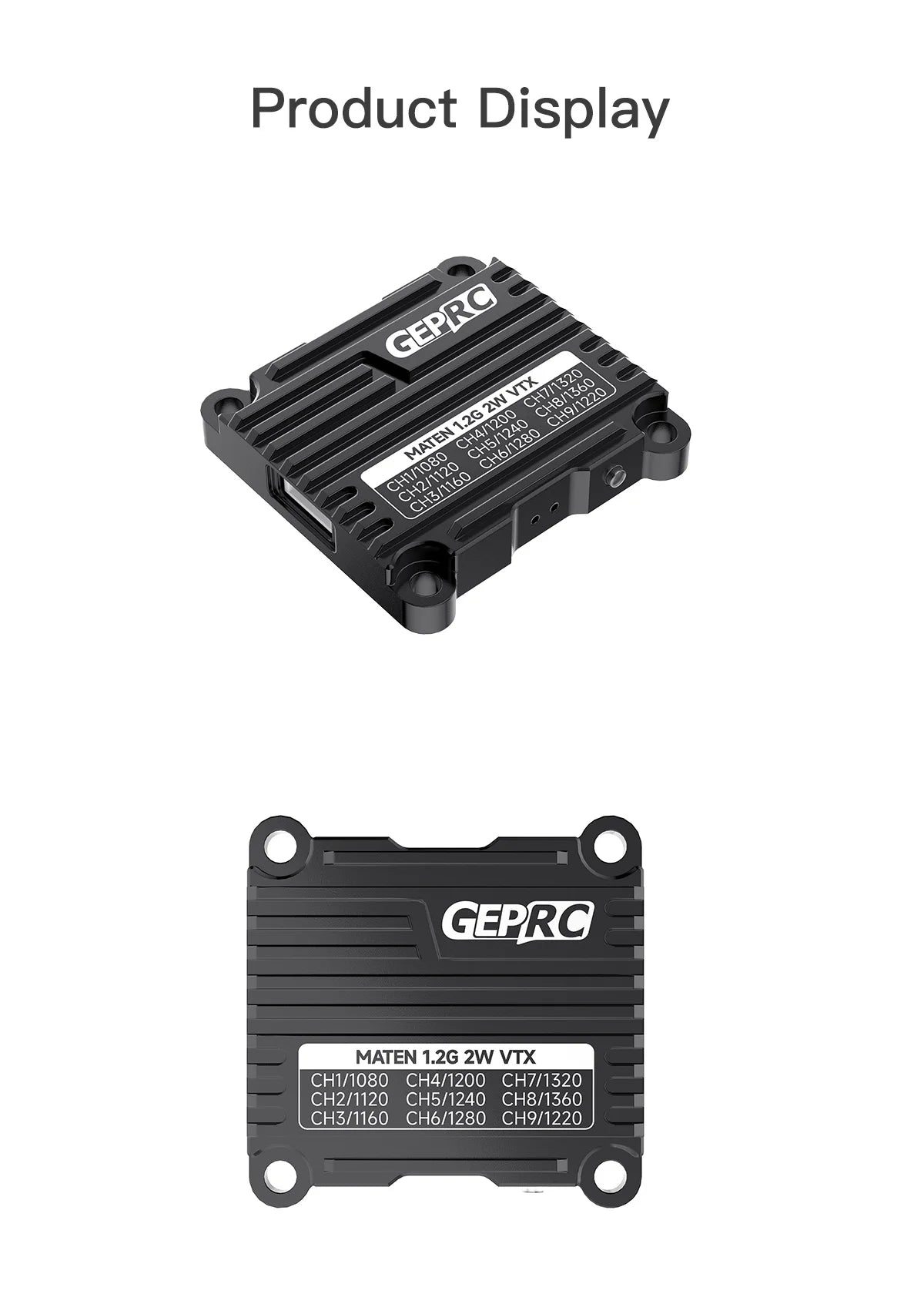 GEPRC MATEN 1.2G 2W VTX - 25mW/2000mW VTX Transmitter Transmitting Module 1080 Mhz -1360 Mhz for FPV Long Range Racing Drone 12 GEPRC MATEN 1.2G 2W VTX, x MATEN 1.2G 2W VTX 1 x MMCX to