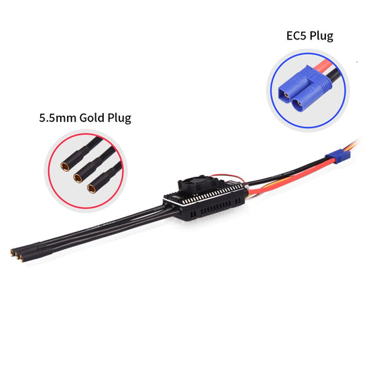 ZTW 32-Bit Skyhawk 130A/160A Telemetry ESC - HV 6-14S 6/7.4/8.4V 10A SBEC Speed Control For RC Airplane F3A F3C 550-700 Helicopter