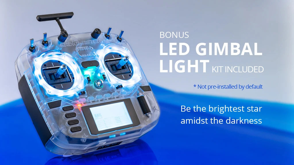RadioMaster Boxer Transparent Version, 77 BONUS LED GIMBAL LIGHT KTINCLUDED Not pre-