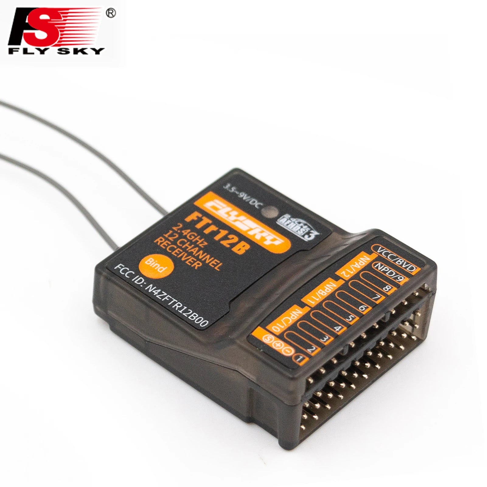 FLYSKY FTR12B 2.4GHz 12CH Receiver - for RC Airplane Helicopter Vehicle Dual Antennas for PL18 NB4 NB4 Lite AFHDS3 Transmitters 8 FLYSKY FTR12B 2.4GHz 12CH Receiver, 4GHz RECEIVER CHANNEL VCCZBVD UNNUN Bin