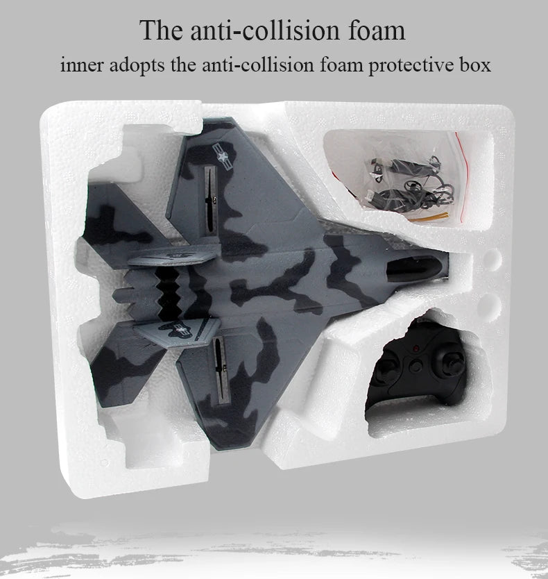 FX-622 F22 RC Plane, the anti-collision foam inner adopts the protective box .