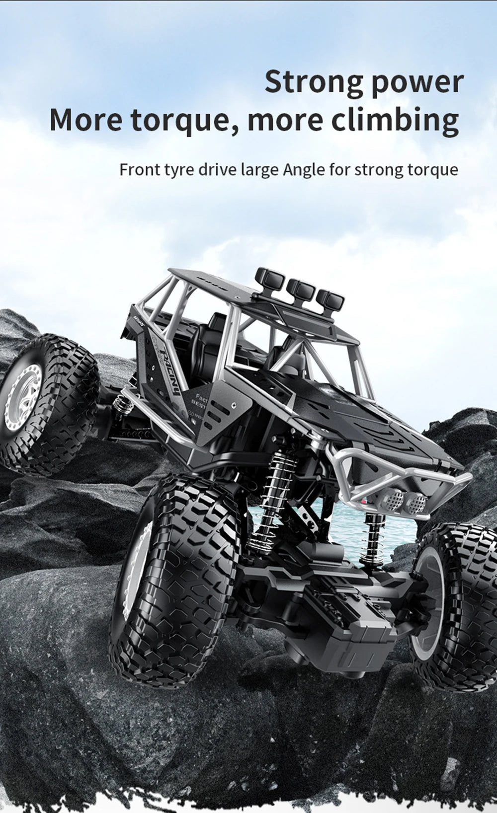 Strong power More torque, more climbing Front tyre drive large Angle for strong torque Fact