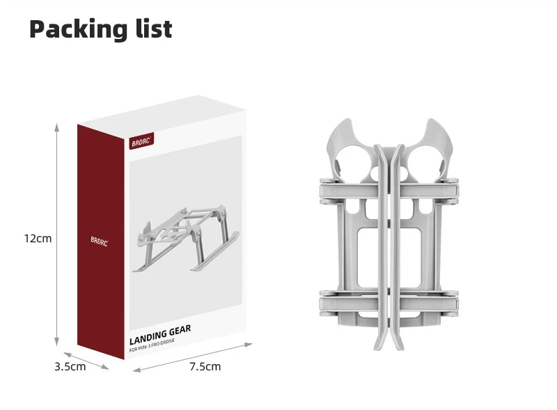 Landing Gear for DJI Mini 3 PRO Drone - Quick Release Height Extender Long Leg Foot Stand Gimbal Protector Accessory 21 Landing Gear for DJI Mini 3 PRO Drone, Packing list 12cm #i 3.Scm 7.Scc Brda