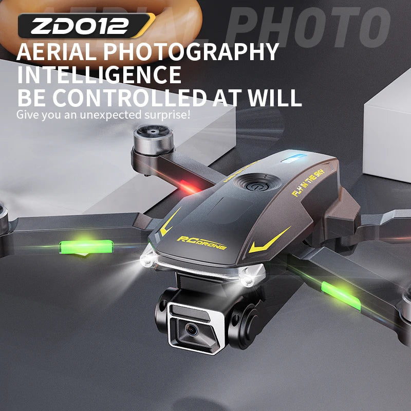 The ZD012 Drone is a mini drone weighing under 250g, equipped with dual cameras for recording 1080p video.