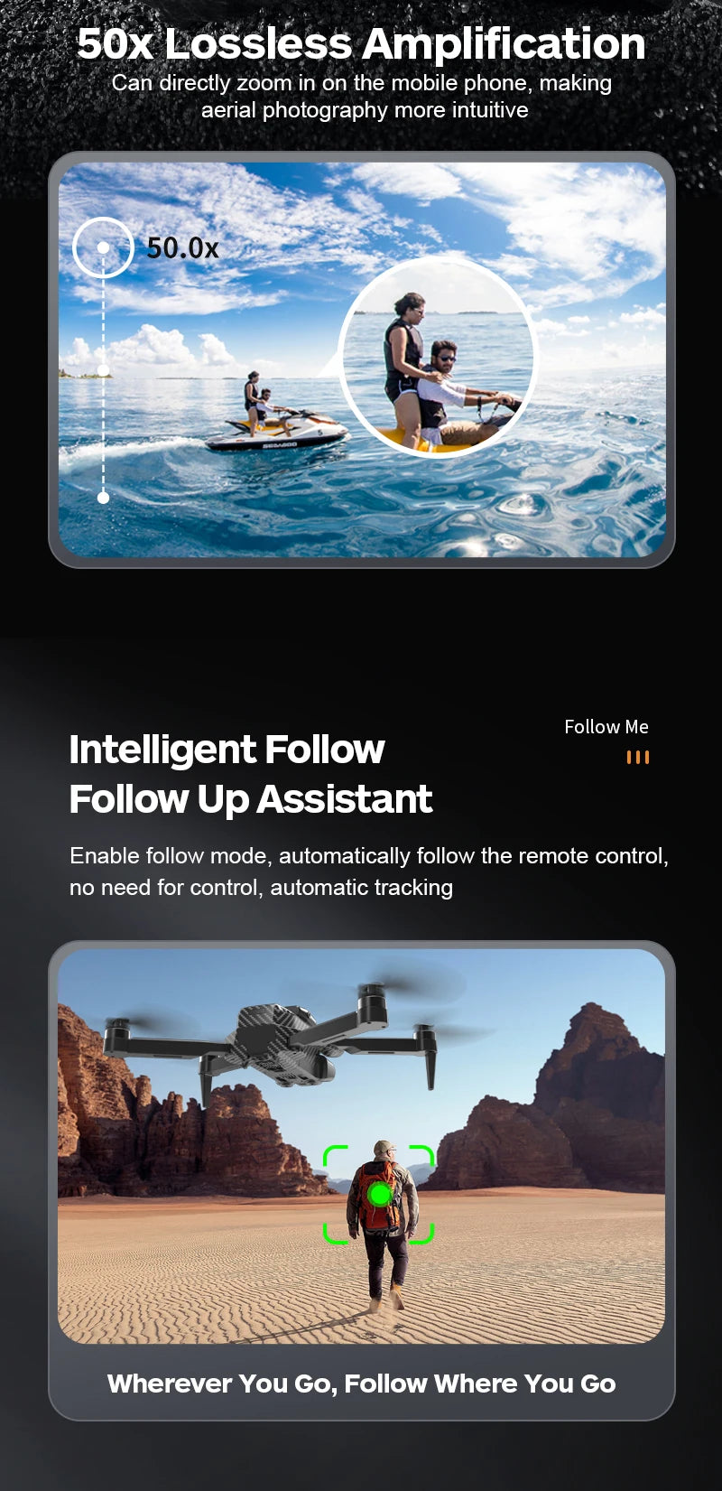 A13 Drone - 2023 New Professional Brushless Aerial Photography Obstacle Avoidance Quadcopter RC Foldable Helicopter Dron Gift 42 A13 Drone, 50.ox follow me intelligent follow follow up assistant is a