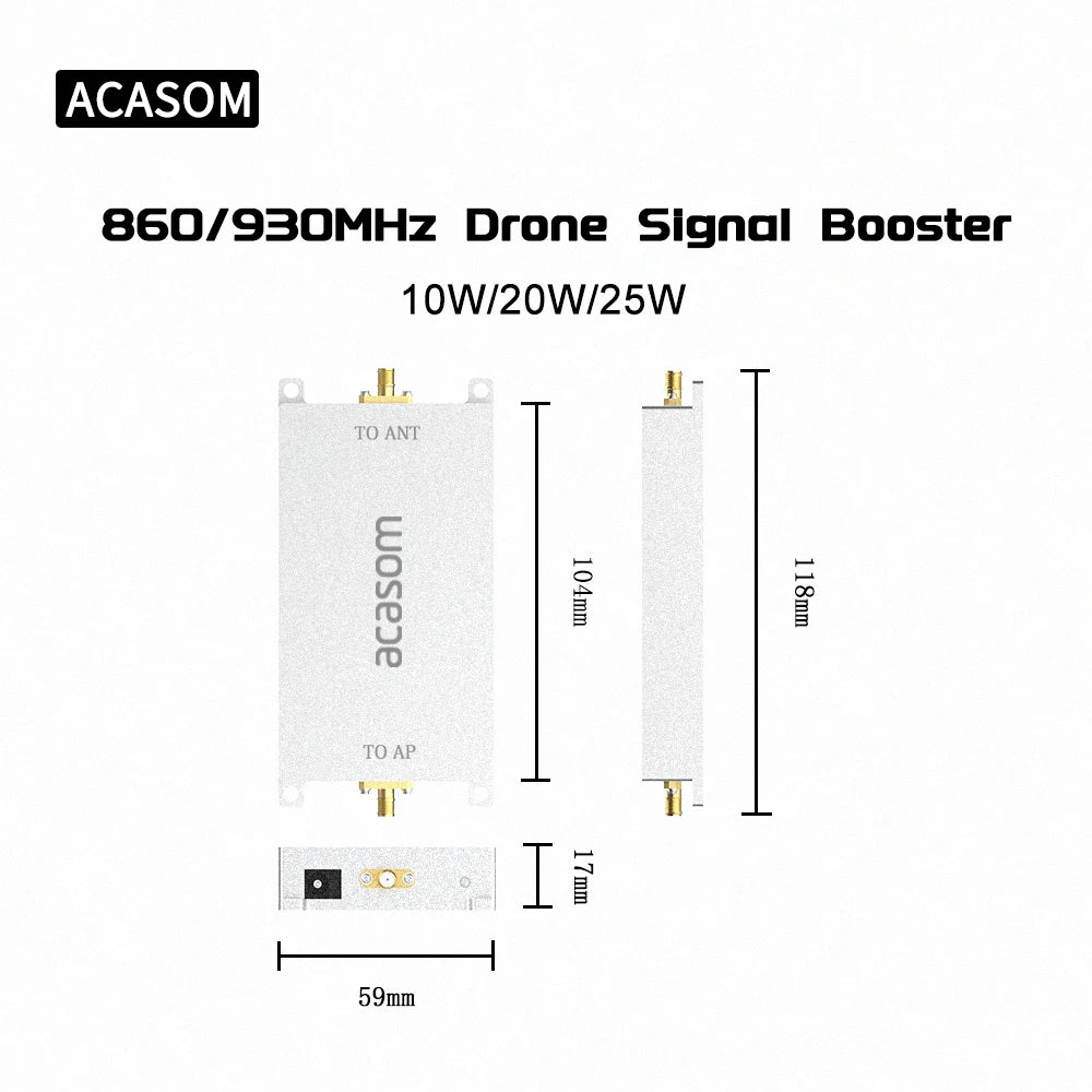 ACASOM 860/930MHz Drone Signol Booster 10w