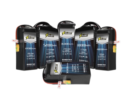 ShiAnMx 6S/12S/14S 36000mAh 10C 350Wh/kg 高密度ソリッドステートリチウムバッテリー（大型UAVドローン用）